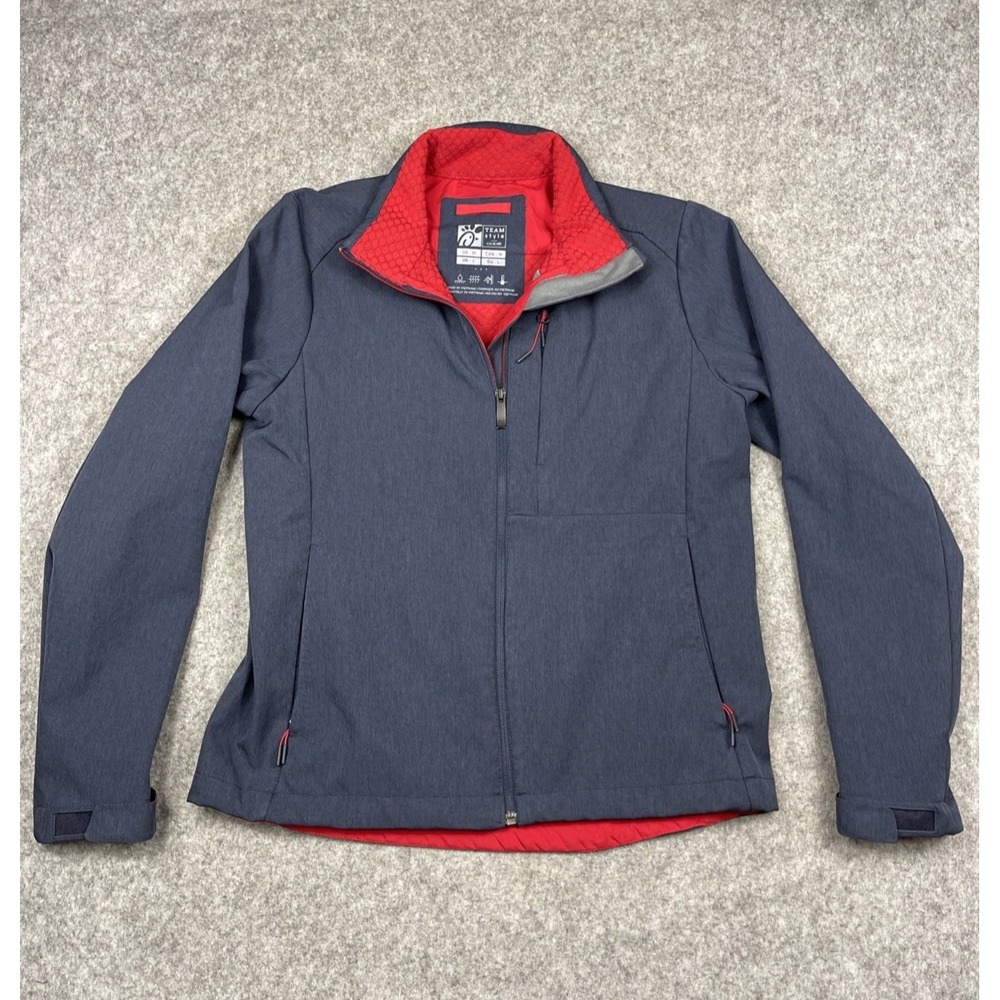 Chick Fil A Blue Team Style Oobe Employee Jacket Adult Size M Uniform Softshell